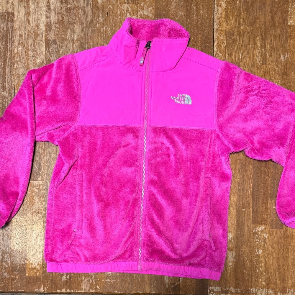 Girls Fuzzy North Face jacket